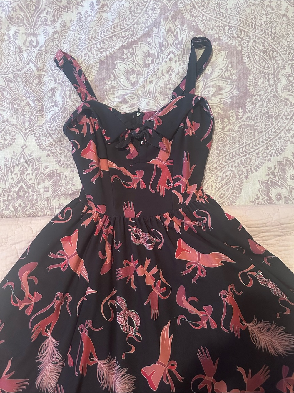 Pinupgirl clothing Linda dress Renee fetish print swing dress XS - Picture 3 of 6
